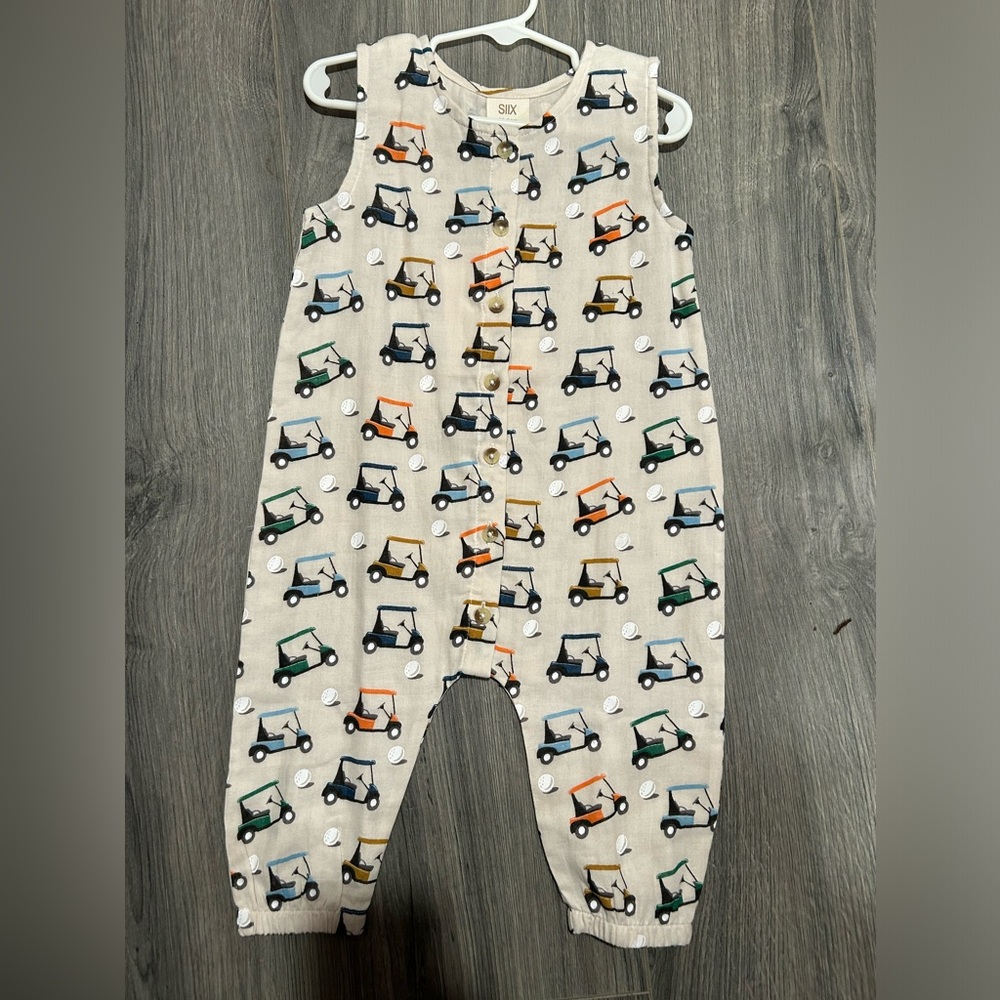 SIIX organic cotton romper- size 18-24